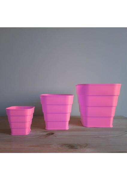 Kornet Saksı Kare Set (8-12-16 Cm)