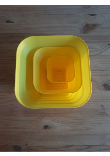 Kornet Saksı Kare Set (8-12-16 Cm) modelleri