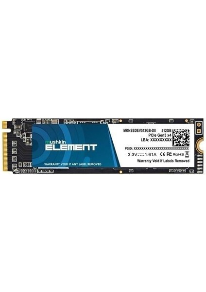 Mushkın 512GB MKNSSDEV512GB-D8 2000- 1400MB/S M2 Nvme Pcıe Nvme Gen3 Disk