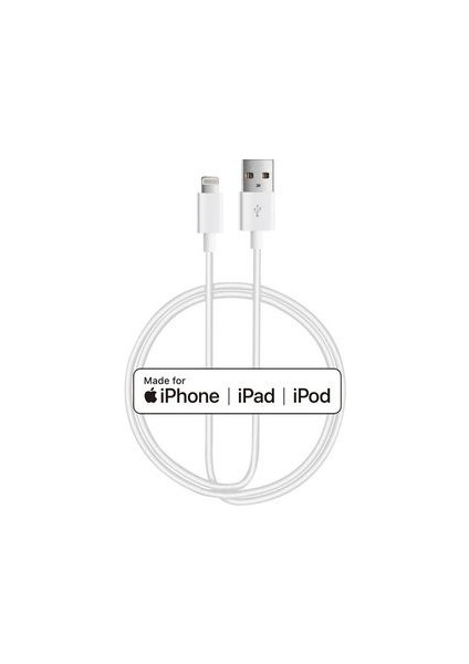 Iphone Uyumlu X/xr/xs/xs Max Şarj ve Data Kablosu Lightning Beyaz