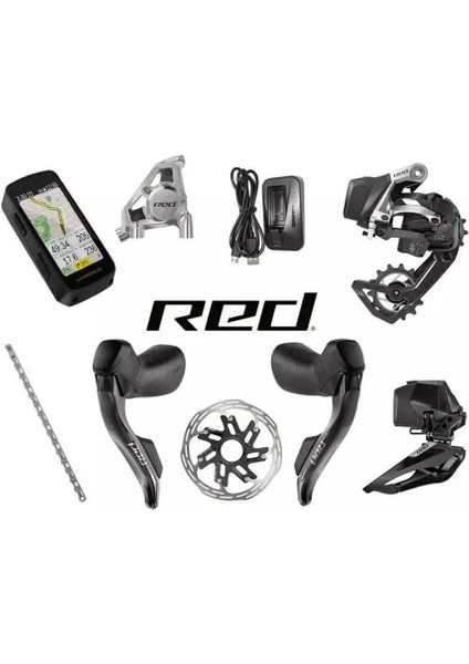 Red E1 Axs Powermetre Yol Grup Set 2X12 48-35 172.5MM Hammerhead