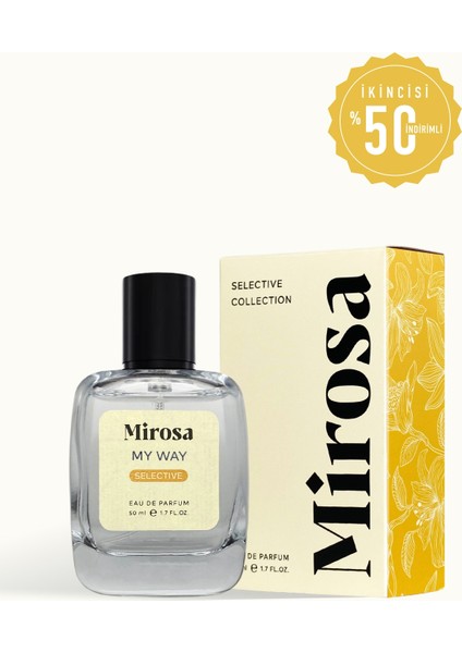 My Way Selective Dinlendirilmiş Kalıcı Kadın Parfümü Premium Edp Sevgililer Günü 50ML S106