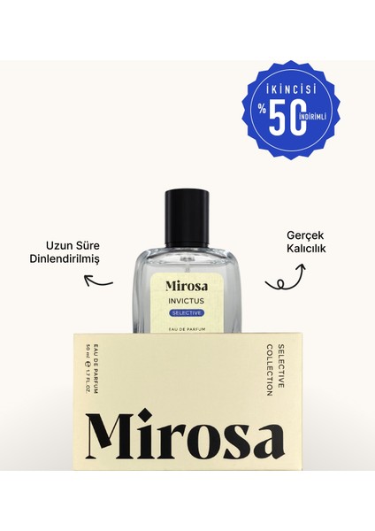 Invictus Selective Dinlendirilmiş Kalıcı Erkek Parfümü Premium Edp Sevgililer Günü 50ML S502