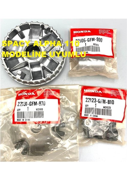 Honda Alpha 110 Uyumlu (Alfa) 110 Ön Varyatör Seti Komple Baga Dahil GFM900