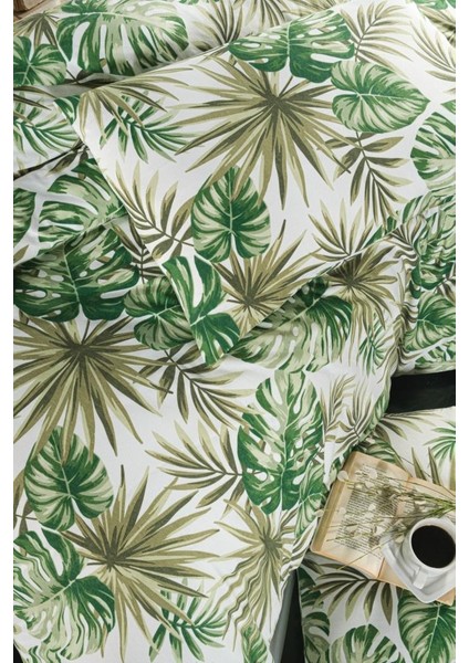 Verde Çift Kişilik Nevresim Takımı - Ranforce Pamuk, Yeşil, 200 x 220 cm fiyatları