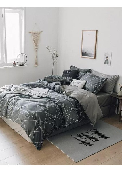 Plandora Nevresim Takımı ÇiftKişilik Gri 200x220 cm