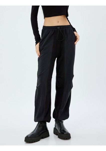 Paraşüt Eşofman Beli Paçaları Lastikli Cepli Rahat Kalıp modelleri