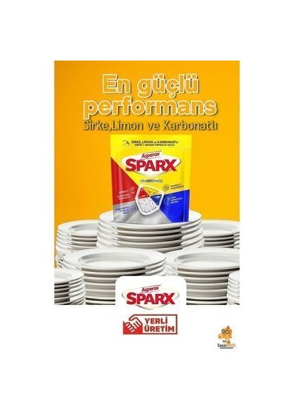 Sparx Bulaşık Makinesi Kapsülü 30'lu x 2 Paket (60 Yıkama)