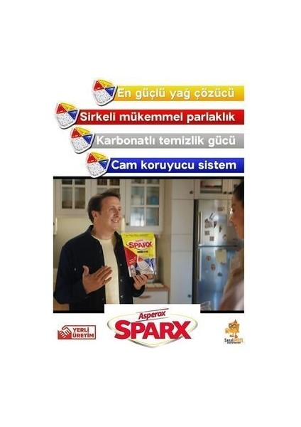 Sparx Bulaşık Makinesi Kapsülü 30'lu x 2 Paket (60 Yıkama)