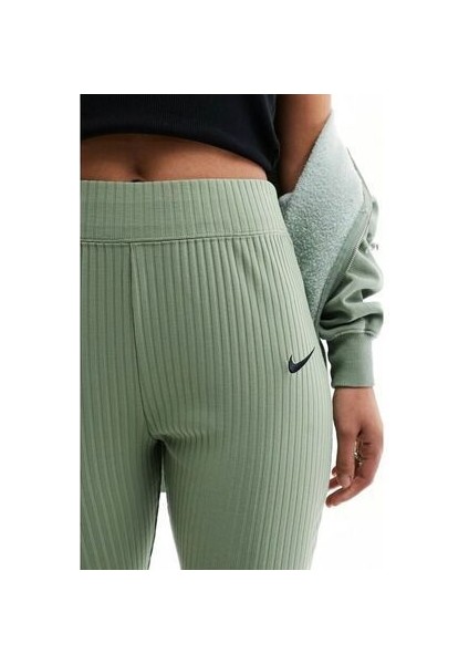 Sportswear Rib Jersey Kadın Yeşil Eşofman Altı Ndd Sport