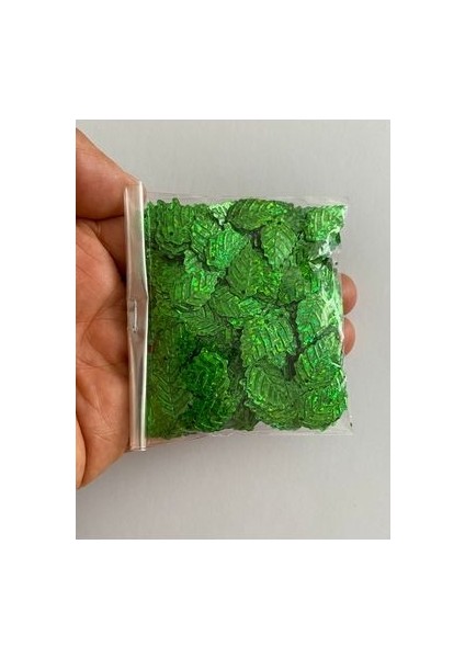 Halay Mendili Yaprak Pul Janjanlı Yeşil 20 gr Takriben 300 Adet indirimleri