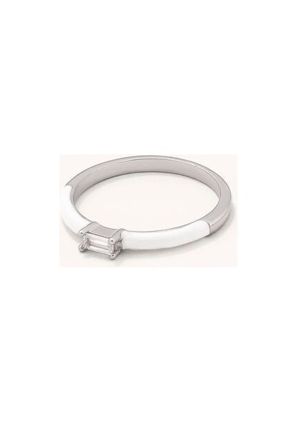 Baget Zirkon Taşlı Beyaz Mineli Yüzük fiyatları