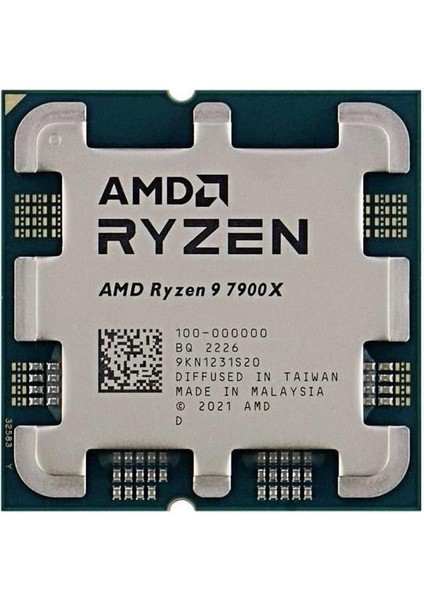 Ryzen 9 7900X 78MB 12çekirdekli O/b UHD Am5 170W Kutusuz+Fansız