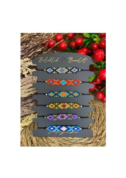 Kaeria Accessory Miyuki Kilim Desenli Asansörlü Bileklik