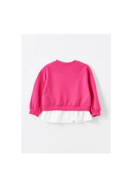 Lcw Baby Bisiklet Yaka Uzun Kollu Baskılı Kız Bebek Sweatshirt fiyatları