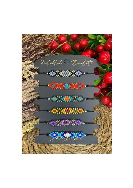 Kaeria Accessory Miyuki Kilim Desenli Asansörlü Bileklik