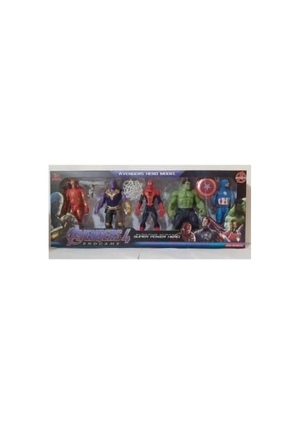 Yenilmezler Hulk Iron Man 5 Li Set 15 cm Işıklı