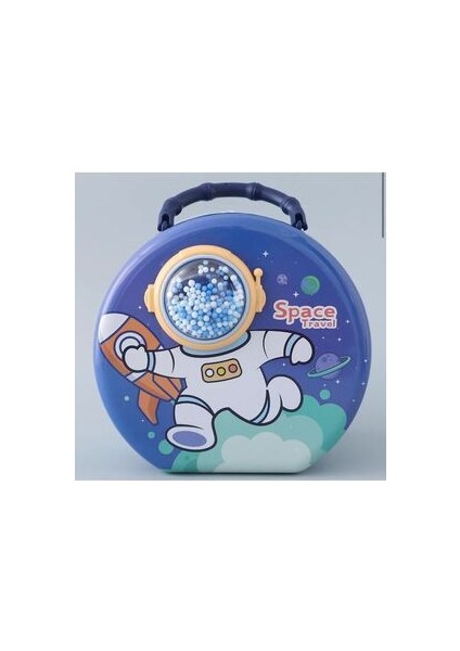 Space Travel Astronot Şifreli Kumbara Koyu Mavi