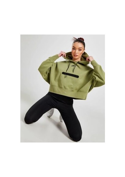 Sportswear Tech Fleece Over-Oversized Crop Pullover Hoodie Kadın Sweatshirt Ndd Sport
