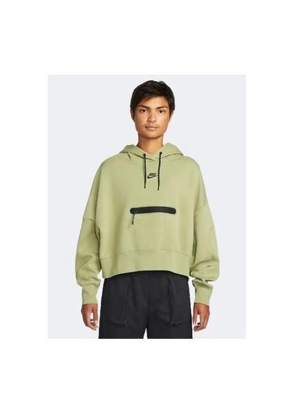 Sportswear Tech Fleece Over-Oversized Crop Pullover Hoodie Kadın Sweatshirt Ndd Sport indirimleri