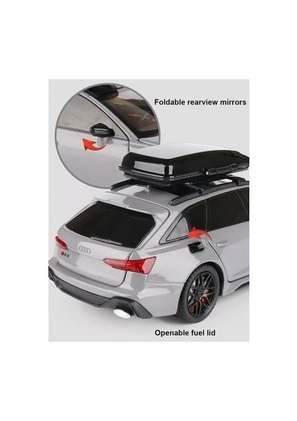 Audi Rs6 Araba Station Wagon 1:24 Diecast Metal Model Araba Koleksiyon Araba Sesli Işıklı 21CM fırsatları