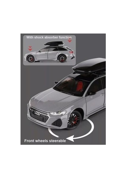 Audi Rs6 Araba Station Wagon 1:24 Diecast Metal Model Araba Koleksiyon Araba Sesli Işıklı 21CM indirimleri