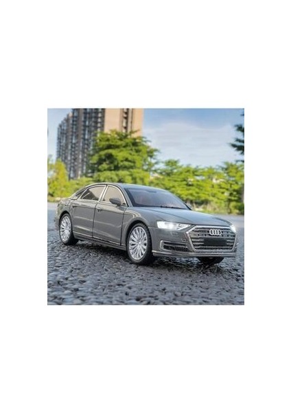 Audi A8 Araba Audi A8 Long Quattro 1:24 Diecast Metal Model Araba Koleksiyon Araba Sesli Işıklı