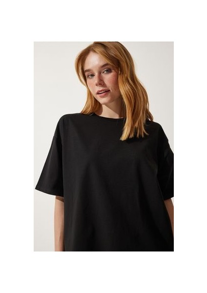 Basic Oversize Örme T-Shirt Siyah fiyatları