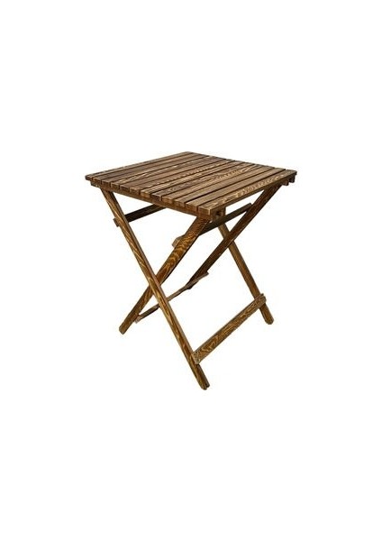 Ahşap Balkon Bahçe Mutfak 3'lü Bistro Set Katlanır 2 Sandalye 1 Masa Takım 50X50CM Ykma MB246