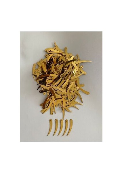 Halay Mendili, Oya, Abiye, Halhal Vb El Işleme Biber Pul. Renk: Gold.