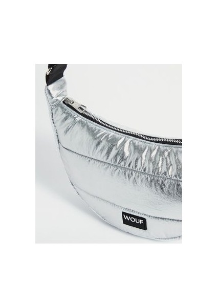 Silver Glossy Crossbody Bag - Askılı Omuz Çantası