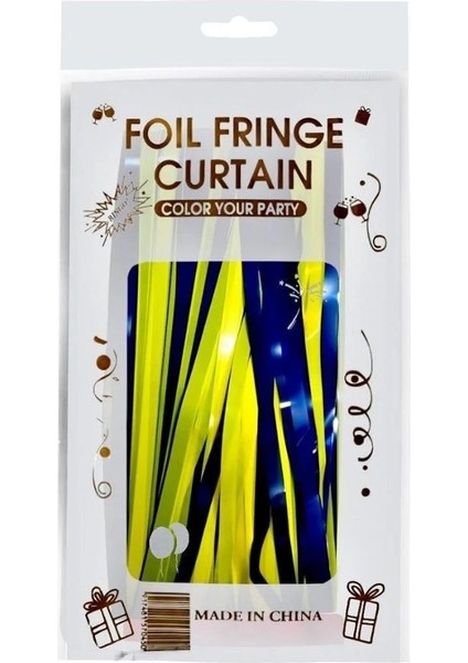 Taraftar Temalı Sarı Lacivert Kapı Duvar Arka Fon