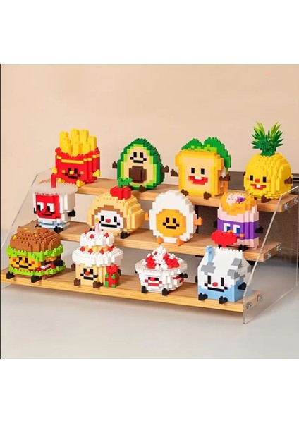 Yiyecek Serisi Yapı Taş Oyuncak Montaj Model Burger Sandviç LEGO Gibi 1 Adet modelleri