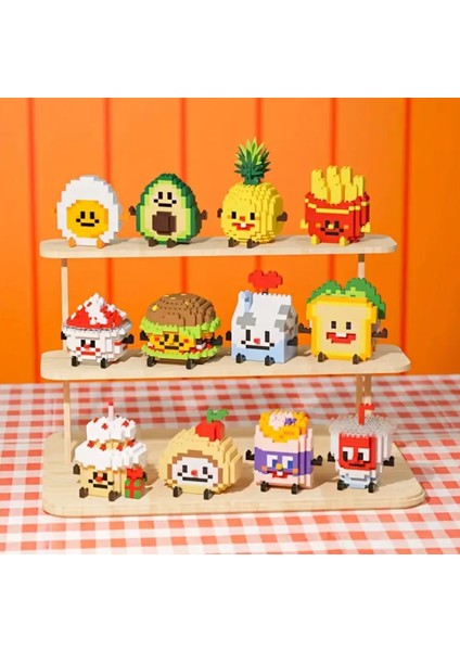 Yiyecek Serisi Yapı Taş Oyuncak Montaj Model Burger Sandviç LEGO Gibi 1 Adet fırsatları