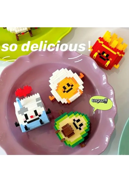 Yiyecek Serisi Yapı Taş Oyuncak Montaj Model Burger Sandviç LEGO Gibi 1 Adet indirimleri