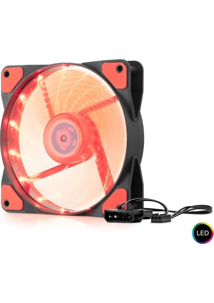 HDX1520 Performans Kasa Fanı LED 12CM 4pın
