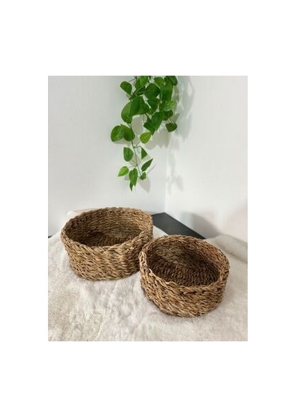 Hasır Sepet Yuvarlak Düzenleyici Sepet 2 Li Sepet fiyatları