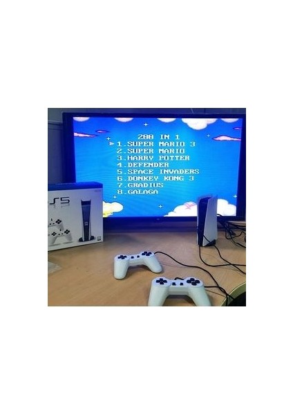 Tv Oyun Konsolu Gs5 Çift Kollu Kablolu 200 Oyun Yüklü Nostaljik Atari fiyatları