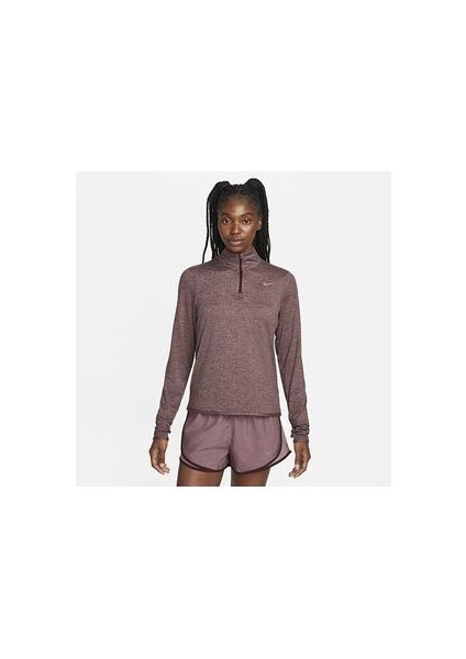 Dri-Fit Swift Element Uv 1/4-Zip Running Long-Sleeve Kadın Tişört Ndd Sport