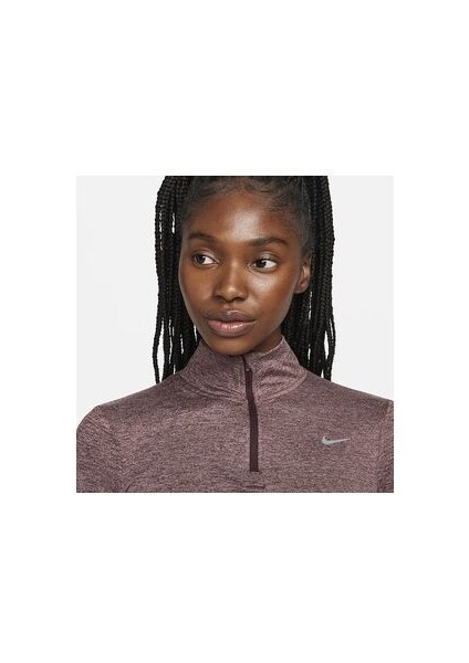Dri-Fit Swift Element Uv 1/4-Zip Running Long-Sleeve Kadın Tişört Ndd Sport