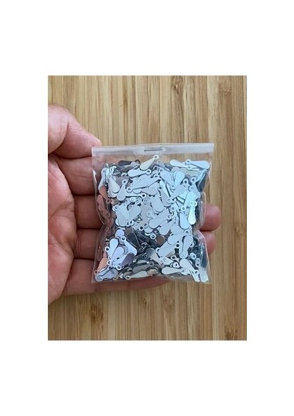 Oya, Havlu, Halay Mendili Kulplu Damla Pul "gümüş" 11X4MM 20 gr 1000 Adet. indirimleri