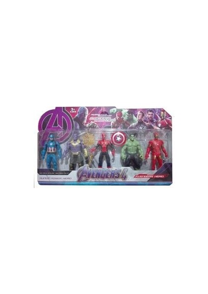 Yenilmezler Thanos - Hulk - Captain America - Örümcek Adam - Iron-Man 5'li Süper Kahraman Oyun Seti modelleri