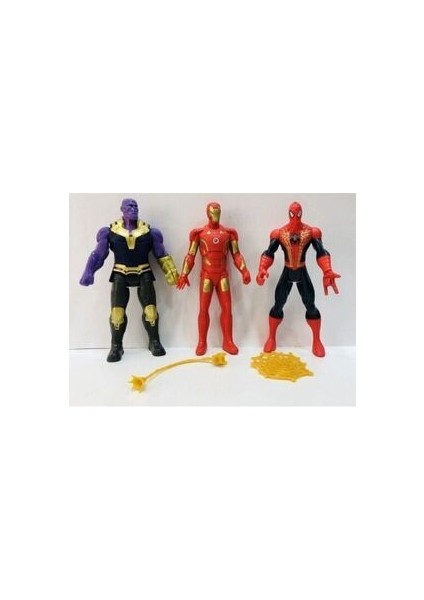 Yenilmezler Thanos - Hulk - Captain America - Örümcek Adam - Iron-Man 5'li Süper Kahraman Oyun Seti indirimleri