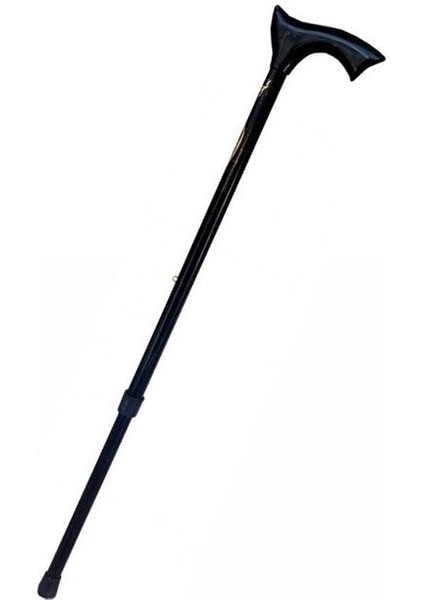 Baston. Asa. Metal Ayarlamalı Baston. Siyah Renk. 1 Adet