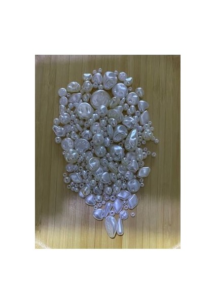 25 gr Karışık Krem,beyaz Lüks Barok Inci Akrilik Şekilsiz Formsuz Inci fırsatları