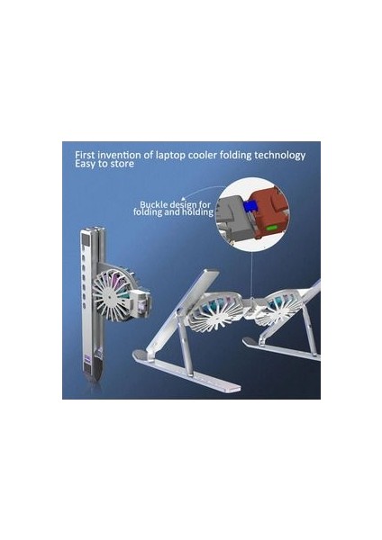 Toxy Katlanabilir Bilgisayar Tablet Standı Alüminyum 7 Seviye Ayarlanabilir Dizüstü Soğutma Pedi Fan modelleri