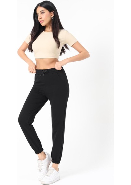 Kadın Yüksek Bel Iki Iplik Mevsimlik Basic Eşofman Altı 1060 modelleri