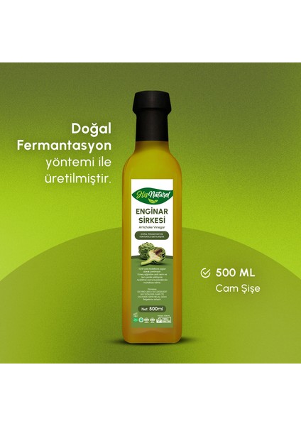 Organik Yıllanmış Enginar Sirkesi Doğal Fermantasyon 500 ml modelleri