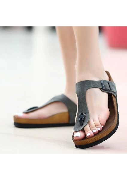 Aksar Haki Yeşil Nubuk Parmak Arası Terlik indirimleri