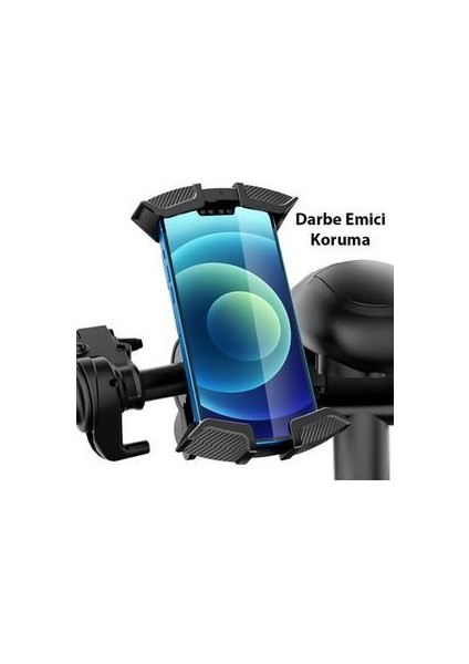 Motosiklet Bisiklet Gidonu Için Telefon Tutucu 360 Darbe Emici Scooter indirimleri